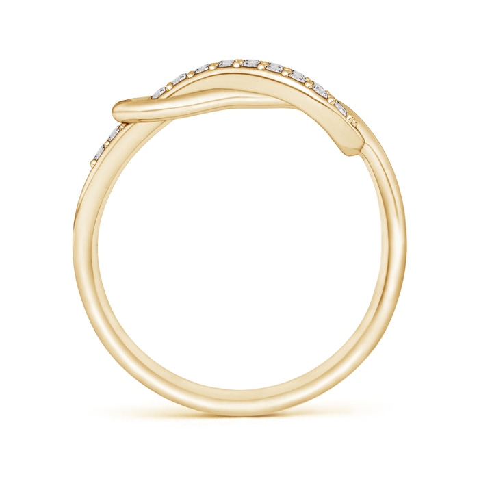 1.3mm IJI1I2 Encrusted Diamond Infinity Love Knot Ring in Yellow Gold side-1