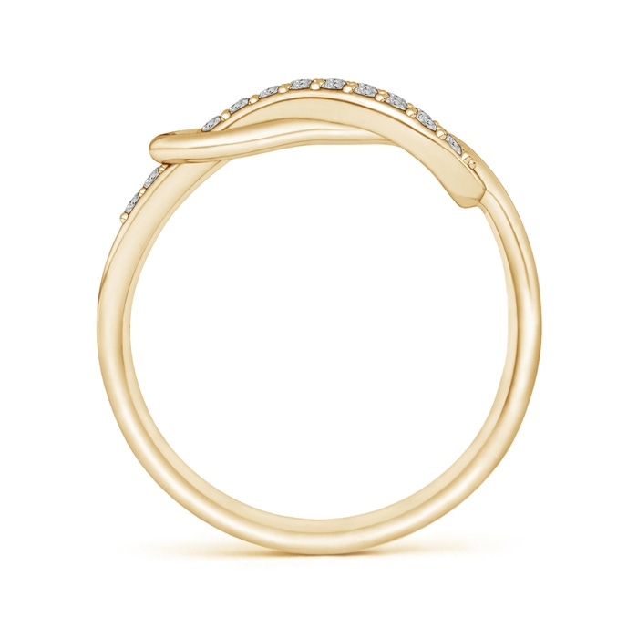 1.3mm KI3 Encrusted Diamond Infinity Love Knot Ring in Yellow Gold side-1