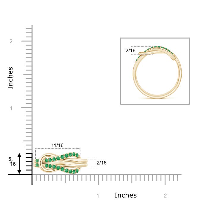 A - Emerald / 0.33 CT / 14 KT Yellow Gold