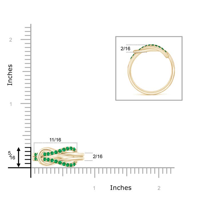 AAA - Emerald / 0.33 CT / 14 KT Yellow Gold