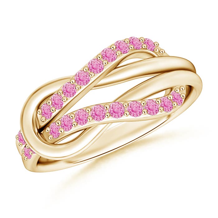 A - Pink Sapphire / 0.26 CT / 14 KT Yellow Gold