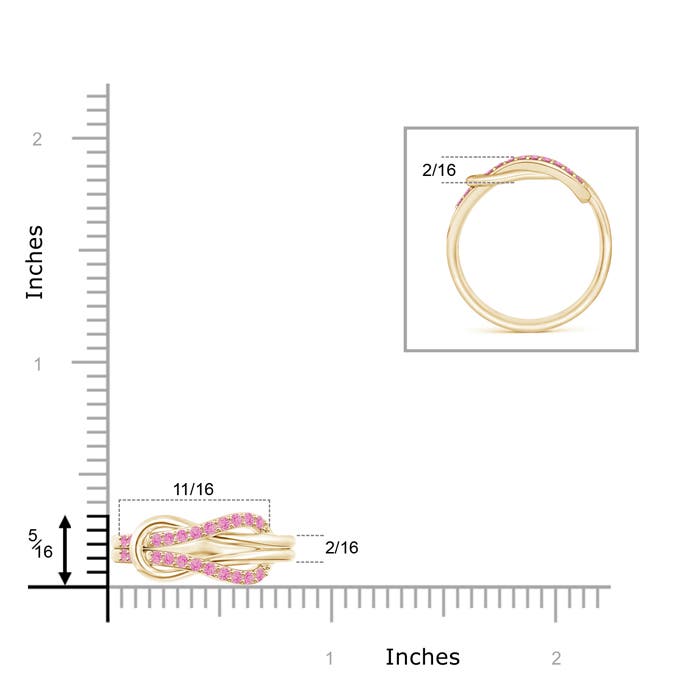 A - Pink Sapphire / 0.26 CT / 14 KT Yellow Gold