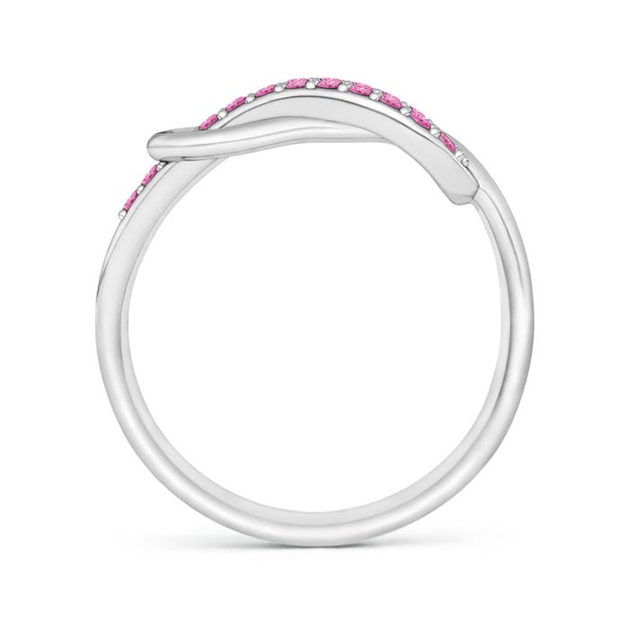 AA - Pink Sapphire / 0.26 CT / 14 KT White Gold