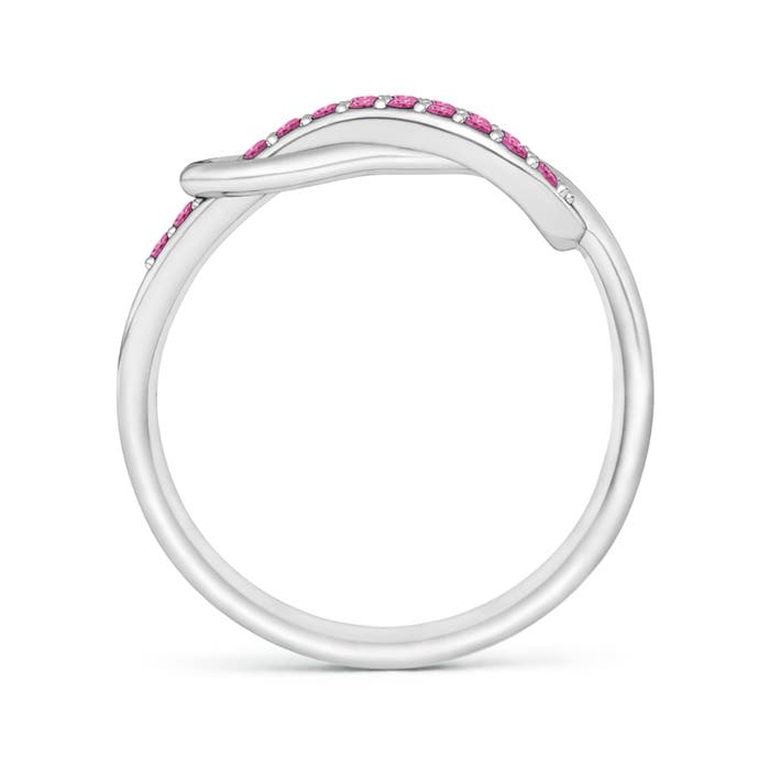 AAA - Pink Sapphire / 0.26 CT / 14 KT White Gold