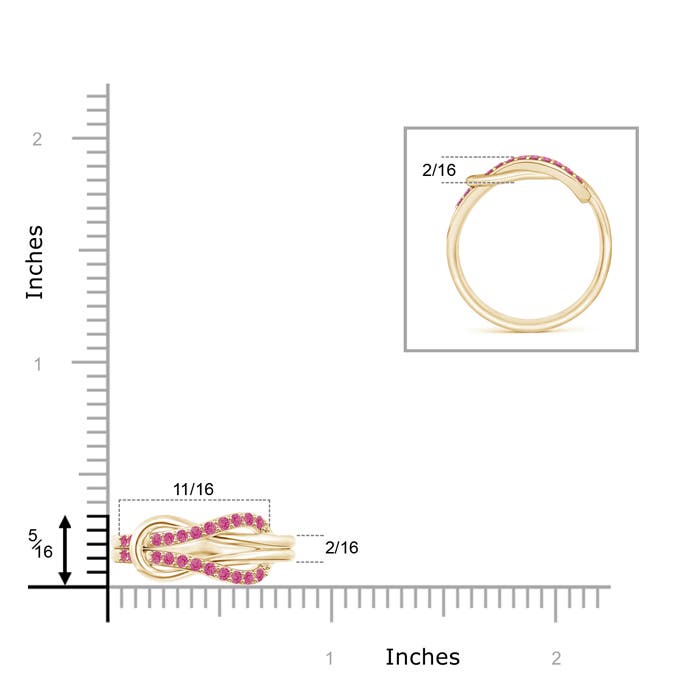 AAA - Pink Sapphire / 0.26 CT / 14 KT Yellow Gold