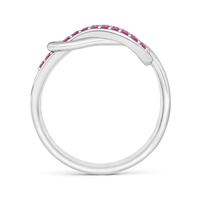 AAAA - Pink Sapphire / 0.26 CT / 14 KT White Gold