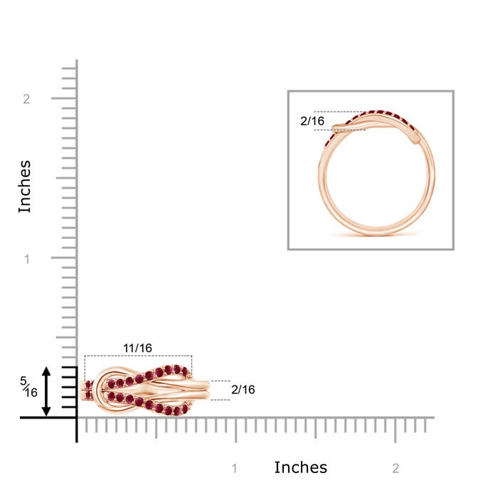 A - Ruby / 0.33 CT / 14 KT Rose Gold