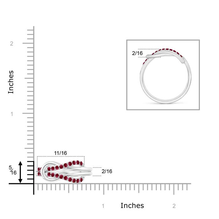 A - Ruby / 0.33 CT / 14 KT White Gold