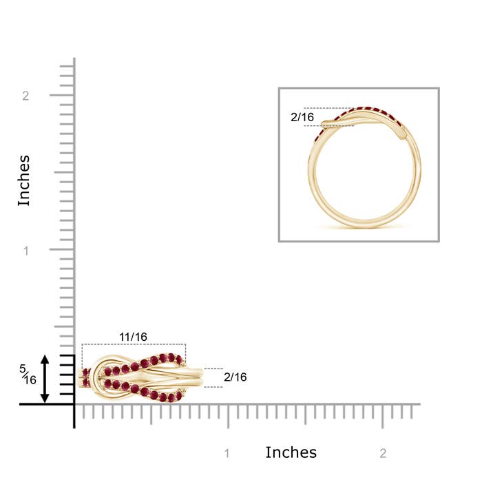 A - Ruby / 0.33 CT / 14 KT Yellow Gold