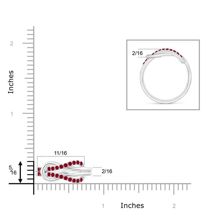 AA - Ruby / 0.33 CT / 14 KT White Gold