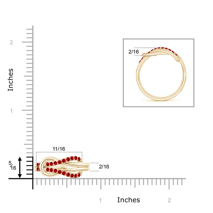 AAA - Ruby / 0.33 CT / 14 KT Yellow Gold