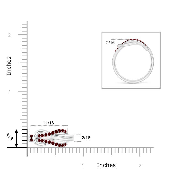 AAAA - Ruby / 0.33 CT / 14 KT White Gold