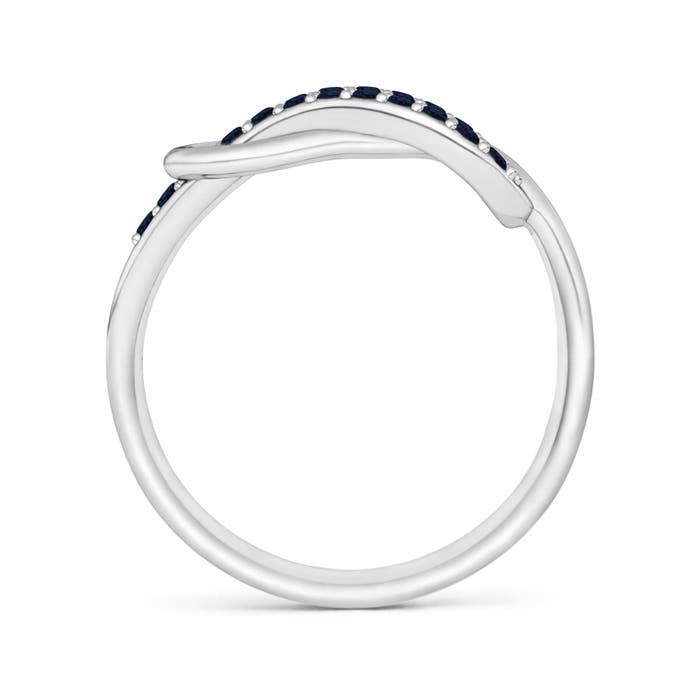 A - Blue Sapphire / 0.26 CT / 14 KT White Gold