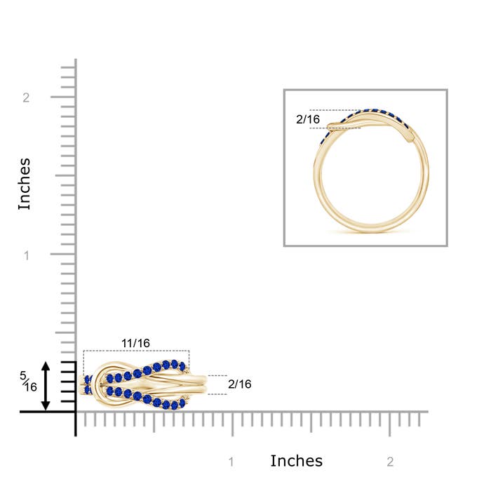 AAAA - Blue Sapphire / 0.26 CT / 14 KT Yellow Gold