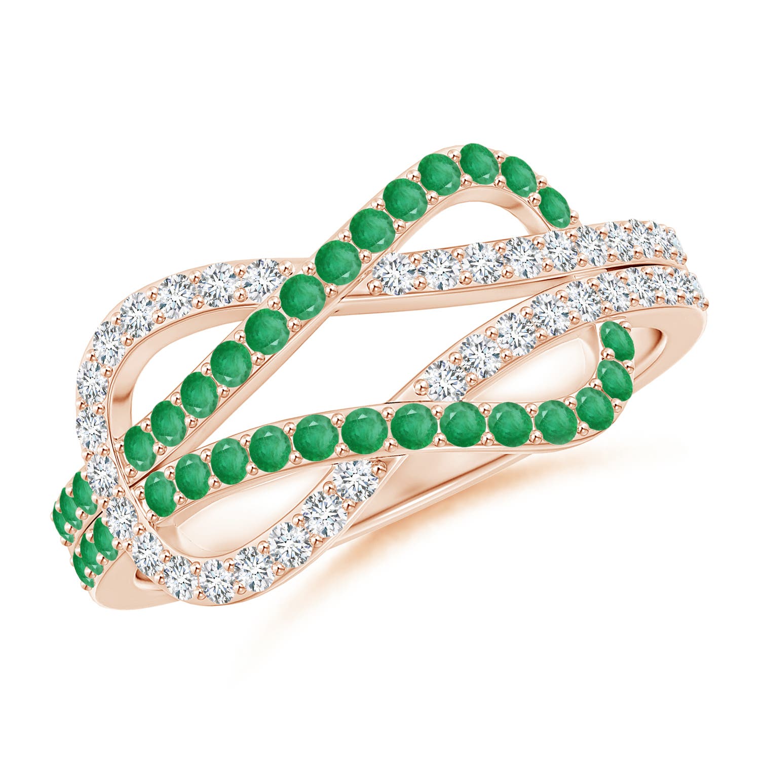 A - Emerald / 0.84 CT / 14 KT Rose Gold