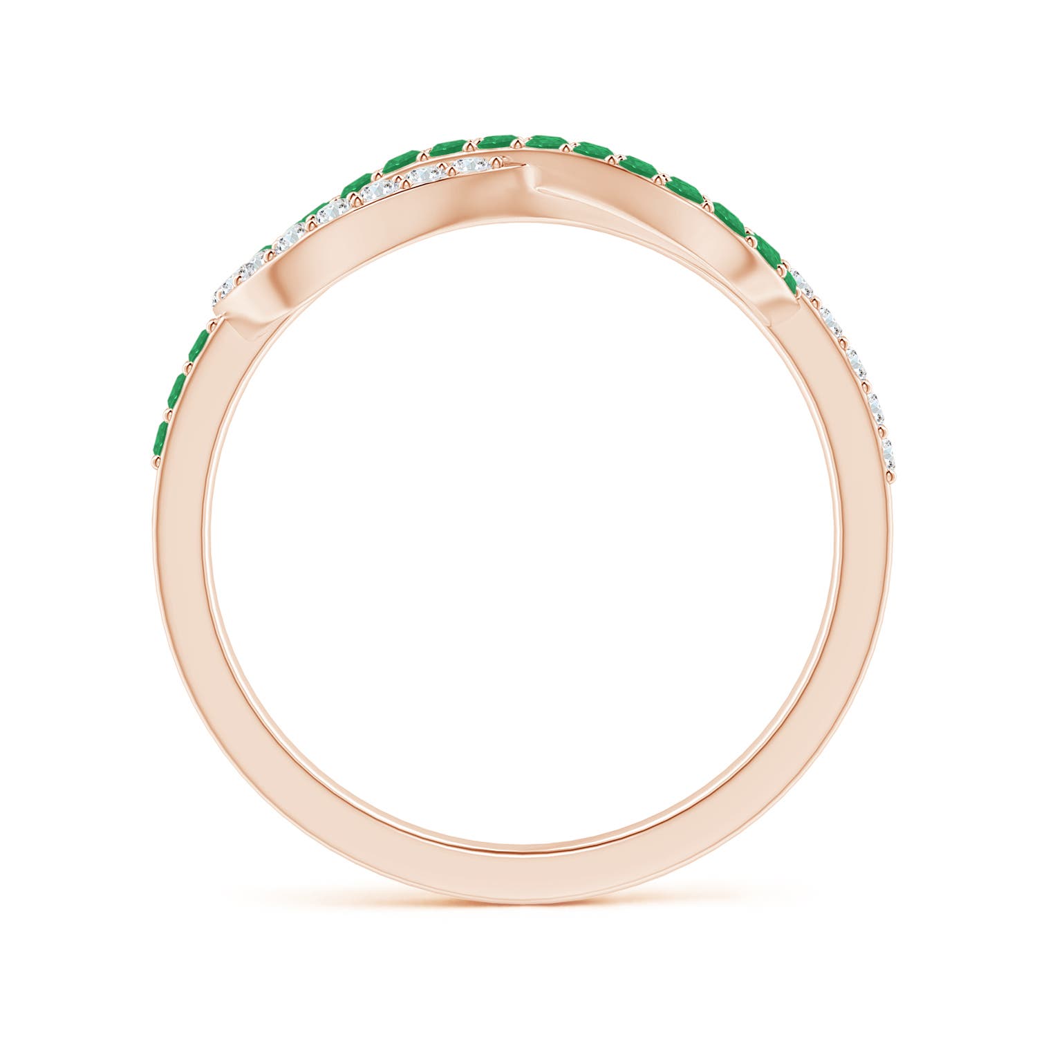 A - Emerald / 0.84 CT / 14 KT Rose Gold