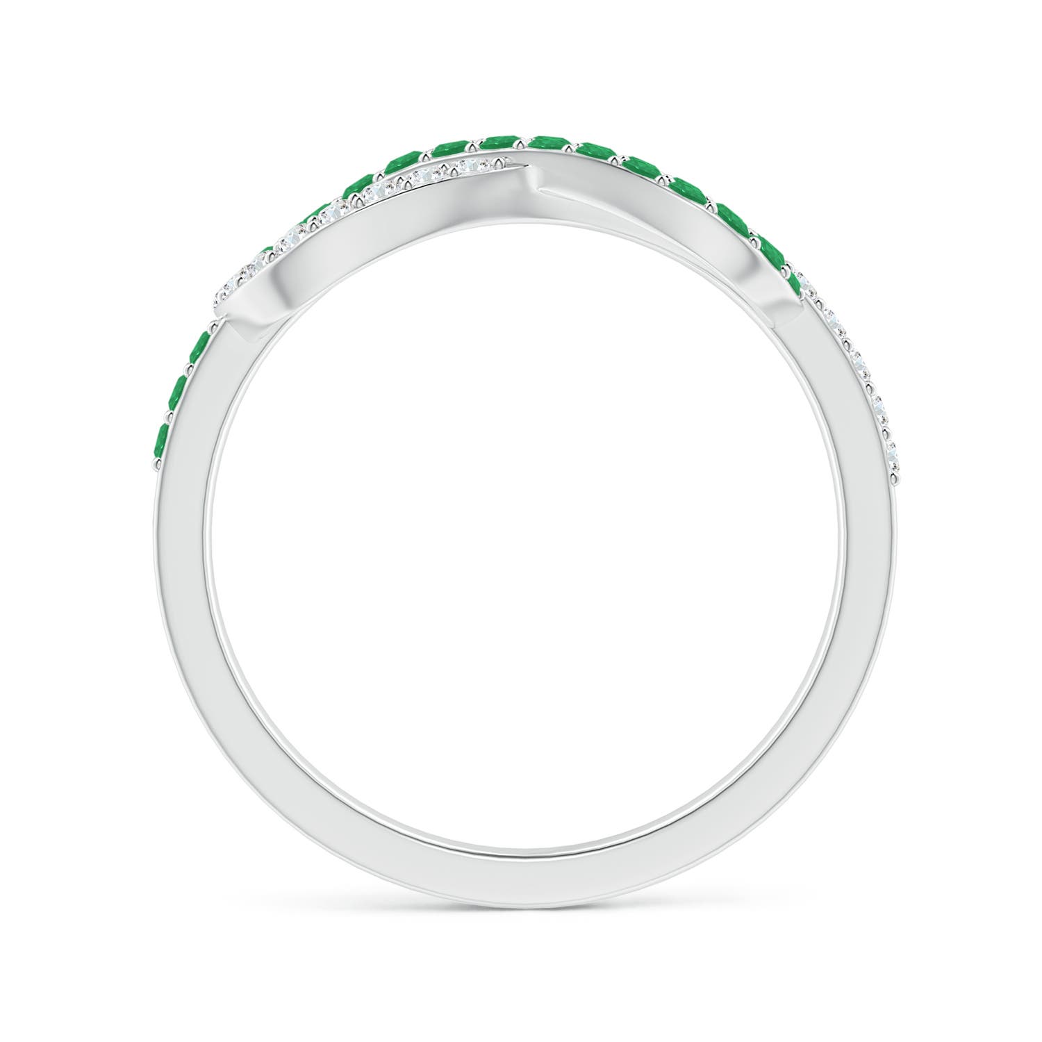 A - Emerald / 0.84 CT / 14 KT White Gold