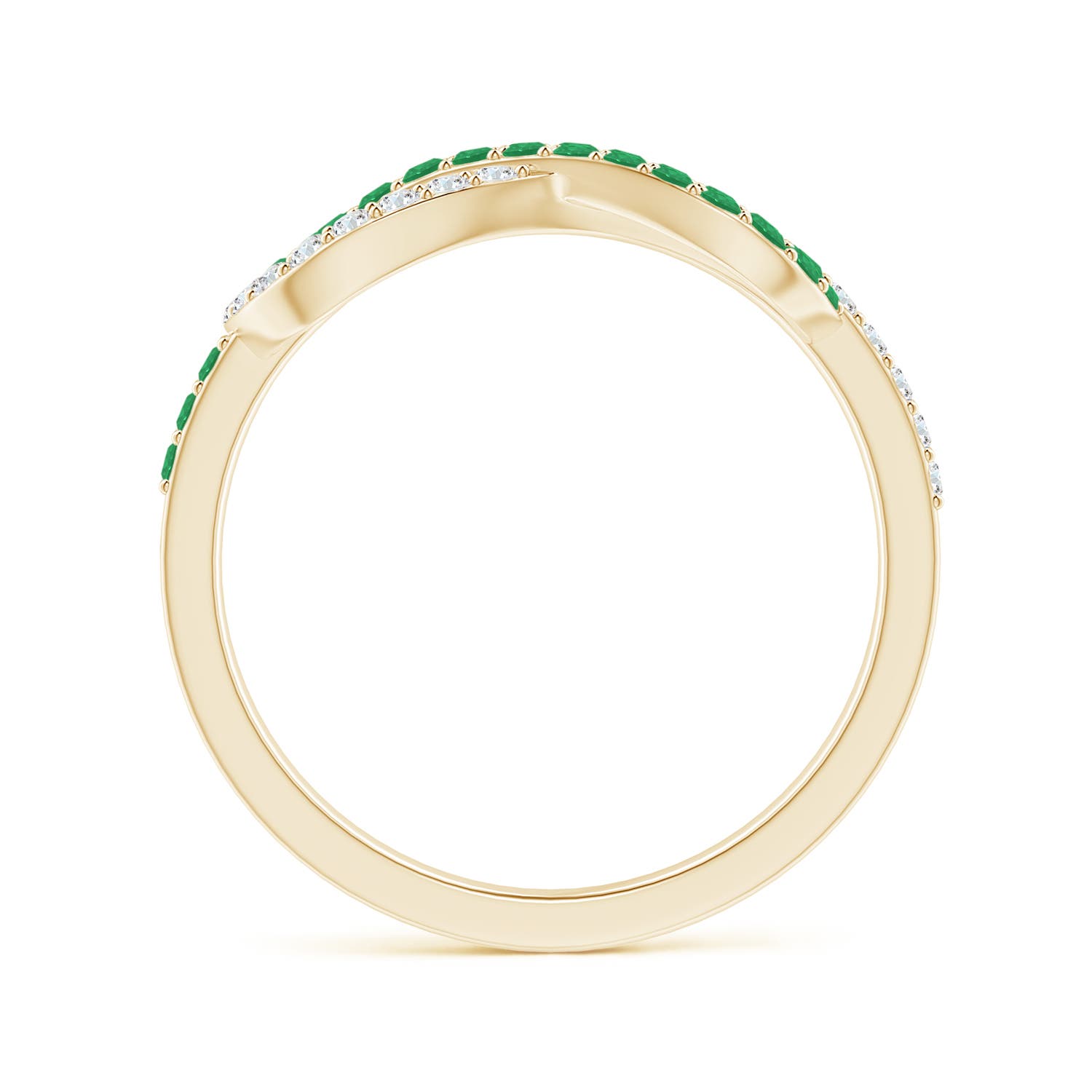 A - Emerald / 0.84 CT / 14 KT Yellow Gold