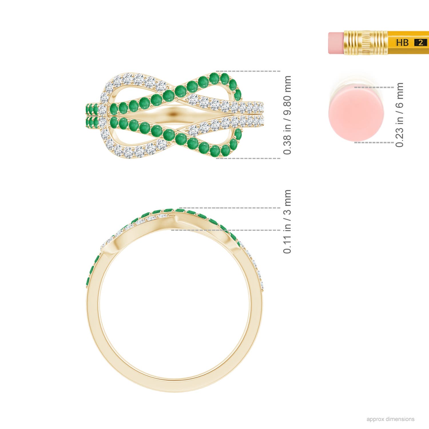 A - Emerald / 0.84 CT / 14 KT Yellow Gold