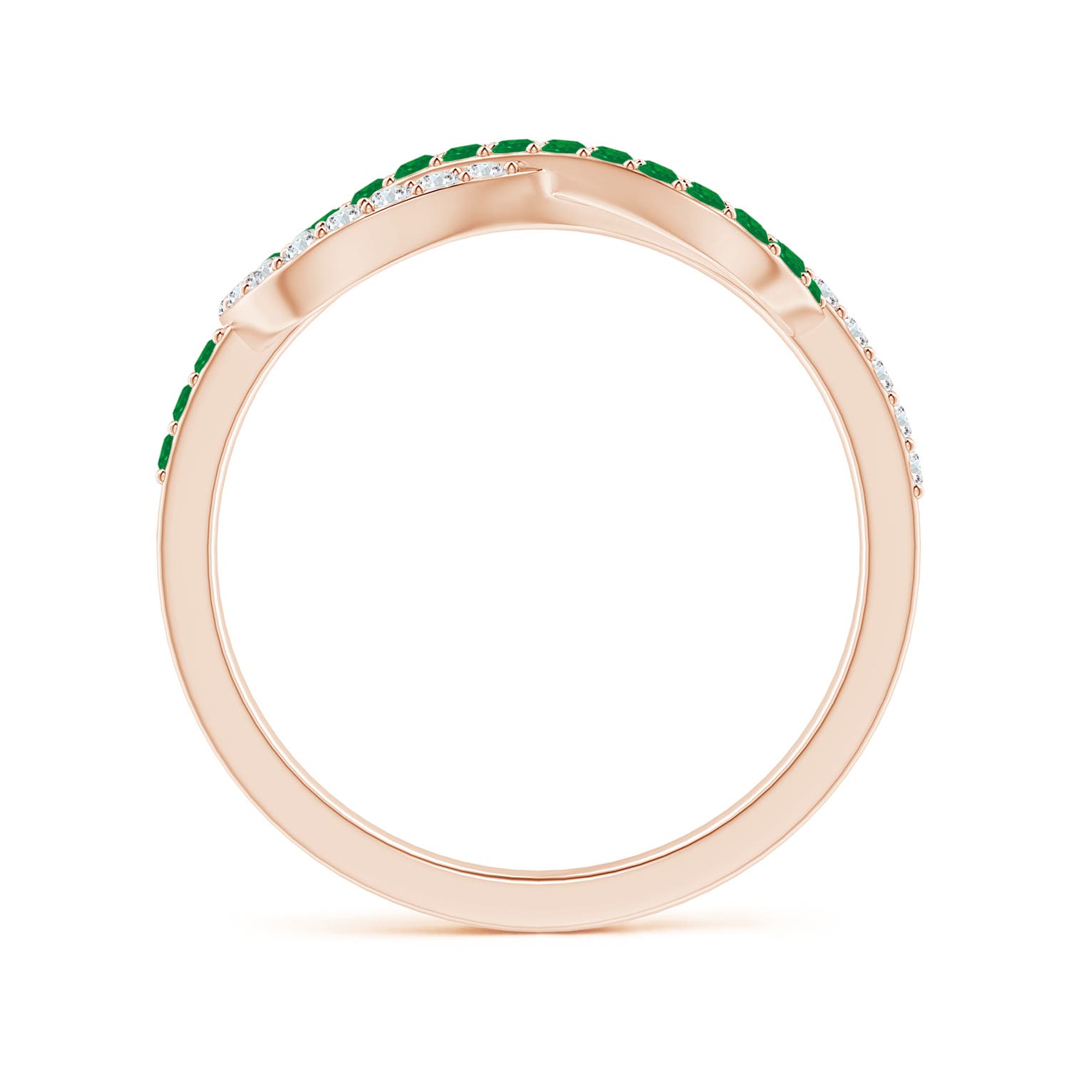 AA - Emerald / 0.84 CT / 14 KT Rose Gold