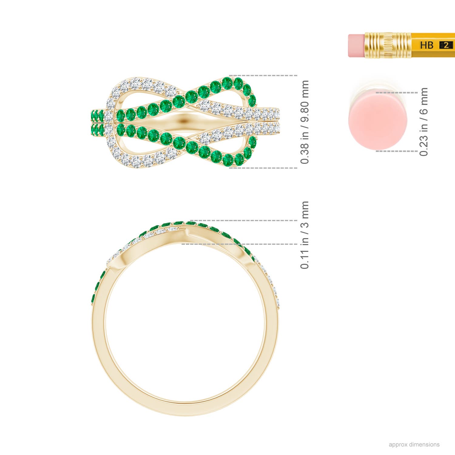 AAA - Emerald / 0.84 CT / 14 KT Yellow Gold