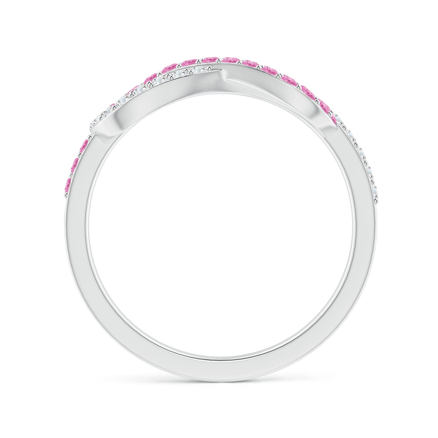 A - Pink Sapphire / 0.74 CT / 14 KT White Gold