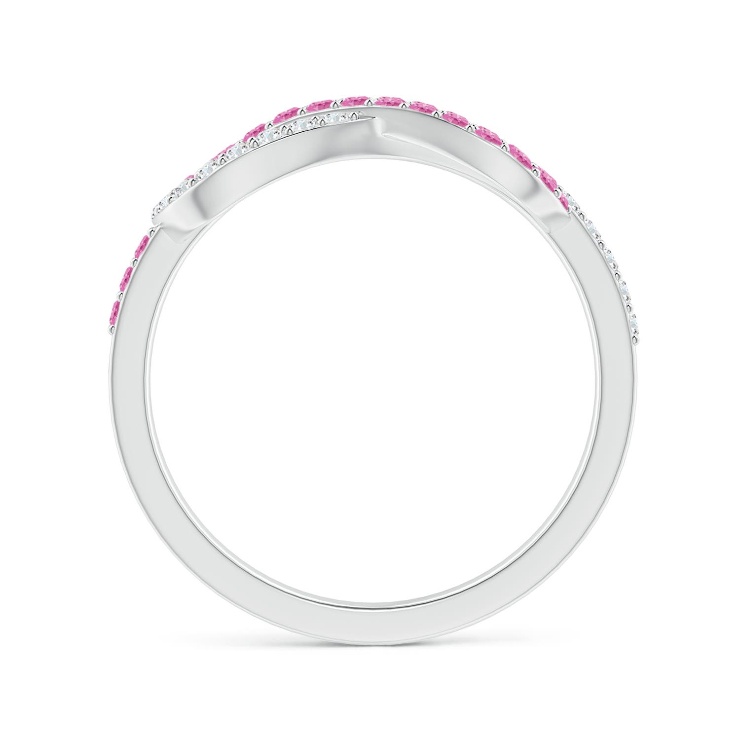 AA - Pink Sapphire / 0.74 CT / 14 KT White Gold