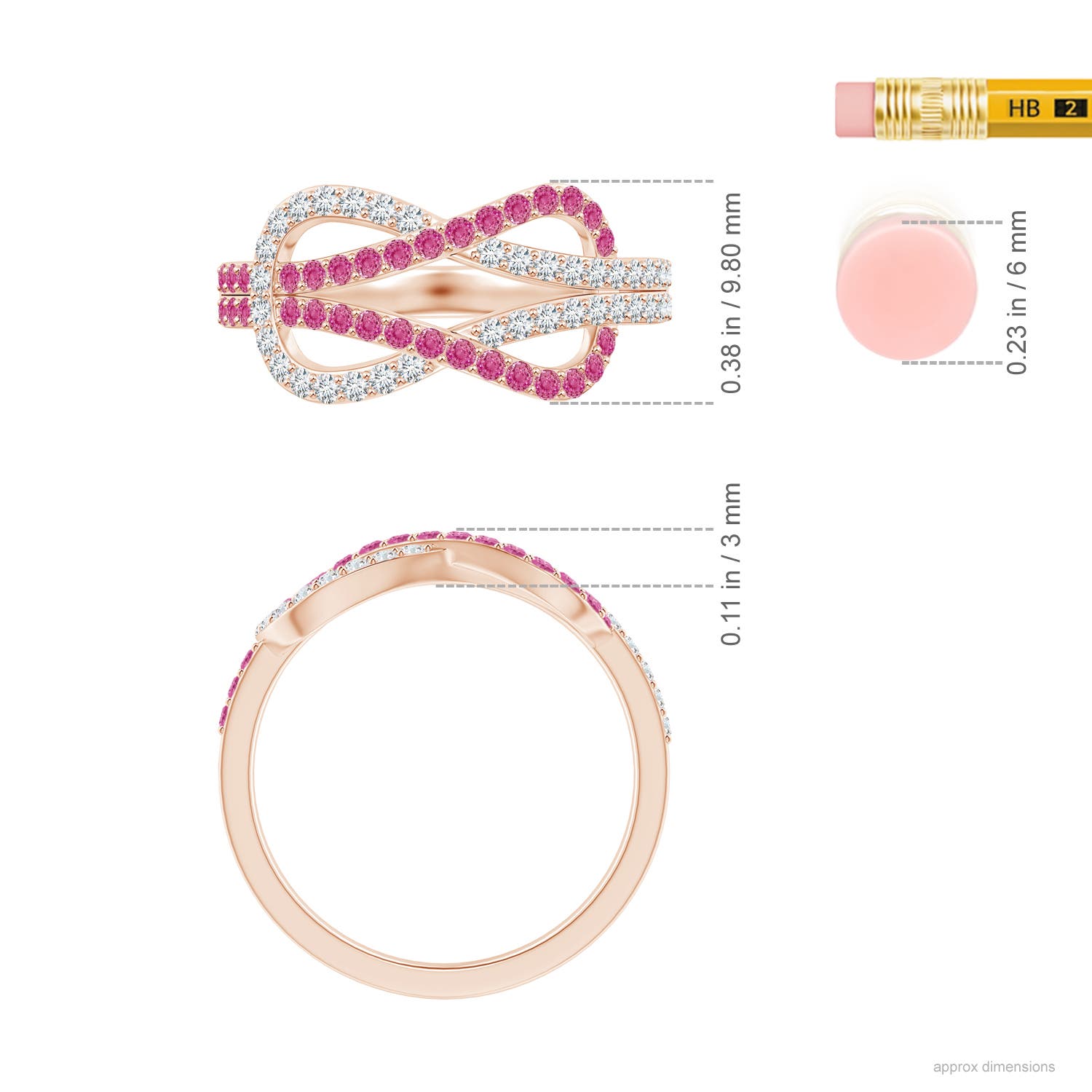 AAA - Pink Sapphire / 0.74 CT / 14 KT Rose Gold