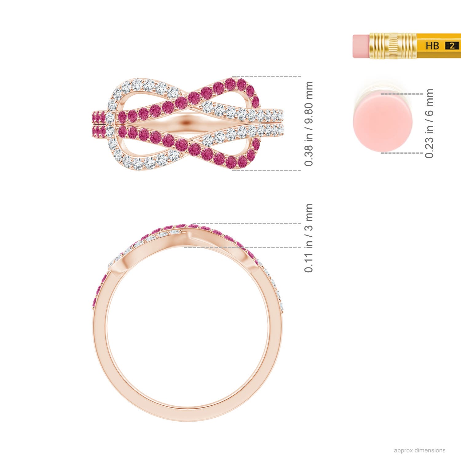 AAAA - Pink Sapphire / 0.74 CT / 14 KT Rose Gold