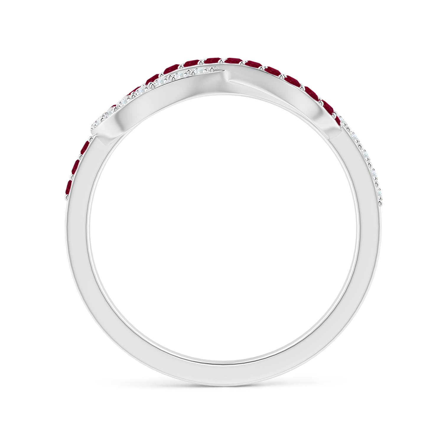 A - Ruby / 0.84 CT / 14 KT White Gold