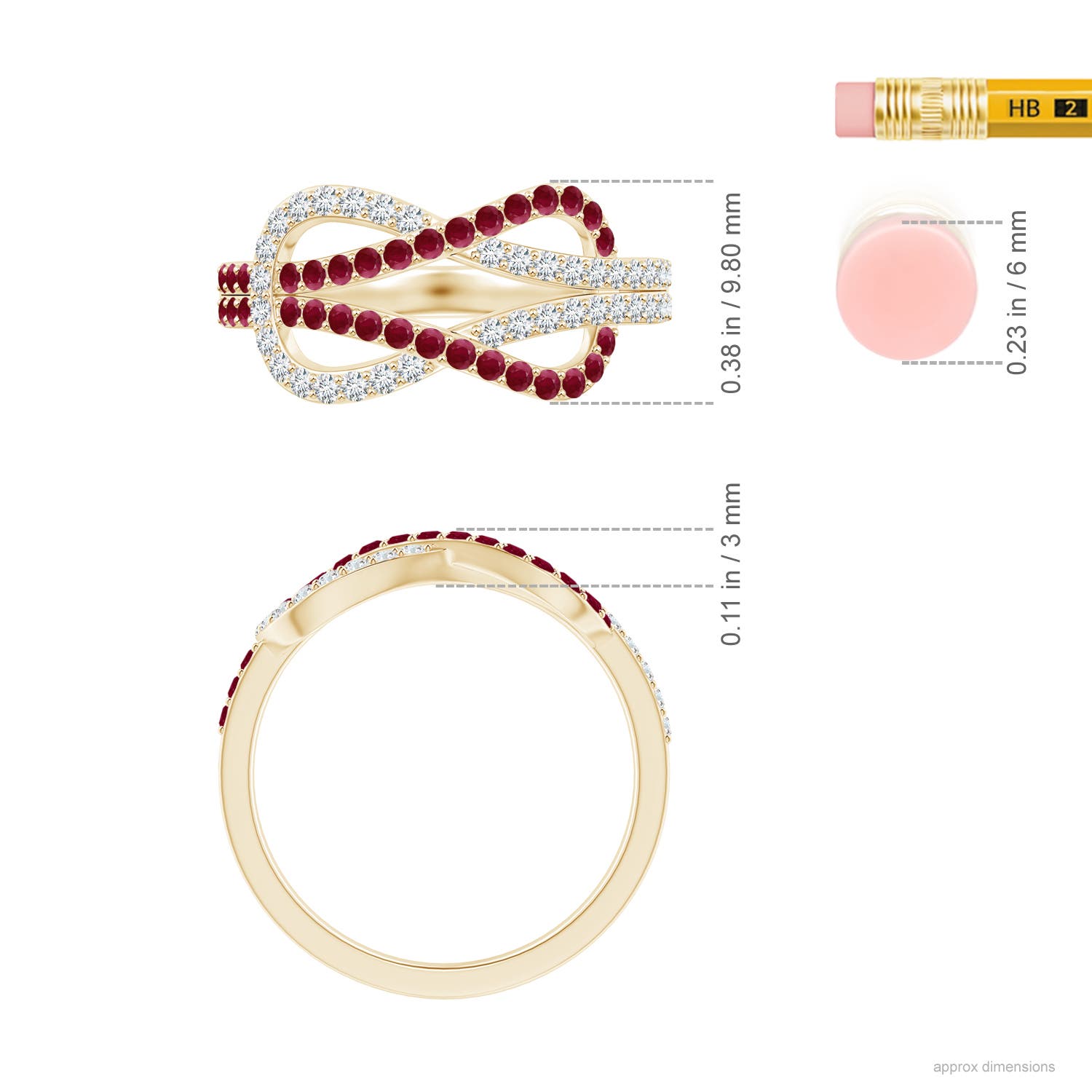 A - Ruby / 0.84 CT / 14 KT Yellow Gold