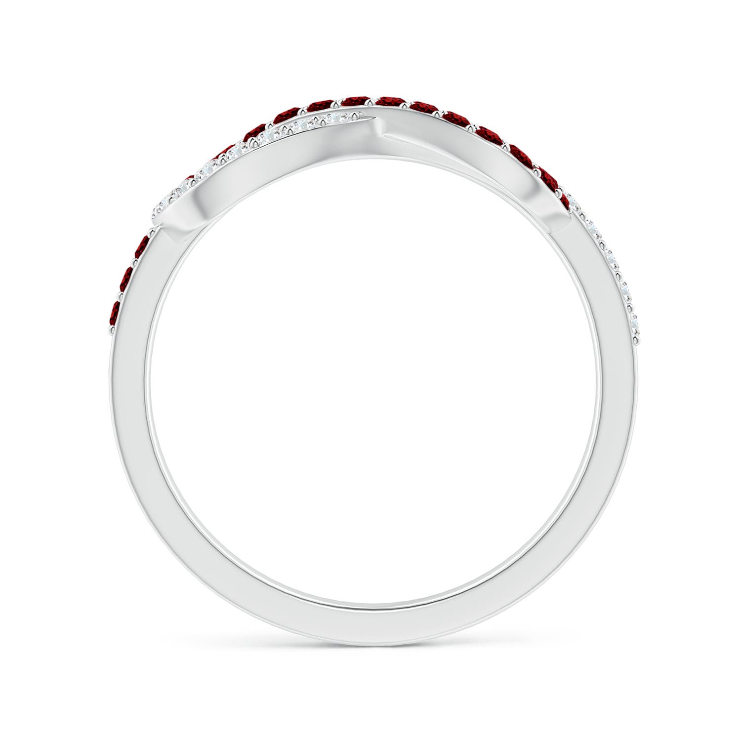 AAAA - Ruby / 0.84 CT / 14 KT White Gold