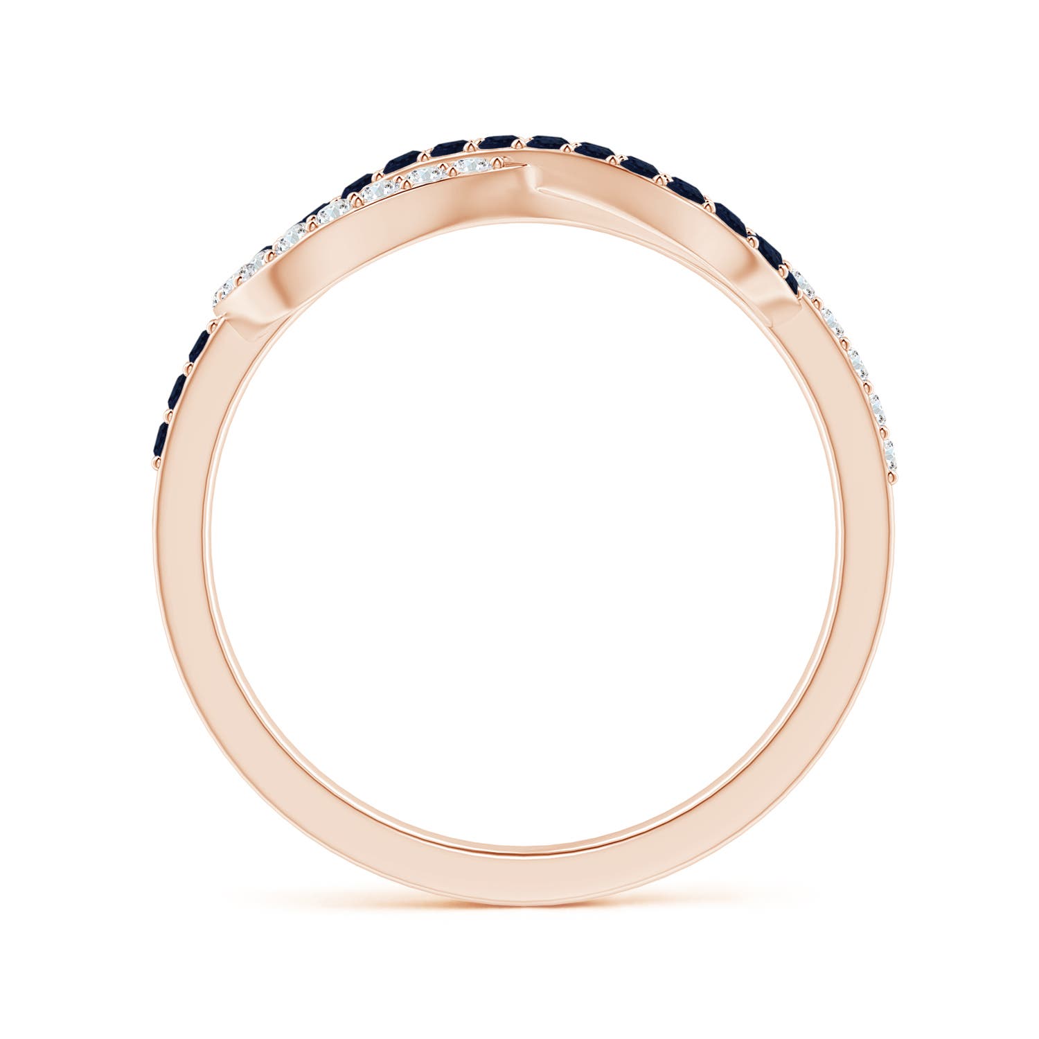 A - Blue Sapphire / 0.74 CT / 14 KT Rose Gold