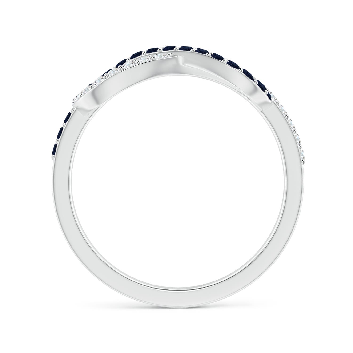 A - Blue Sapphire / 0.74 CT / 14 KT White Gold