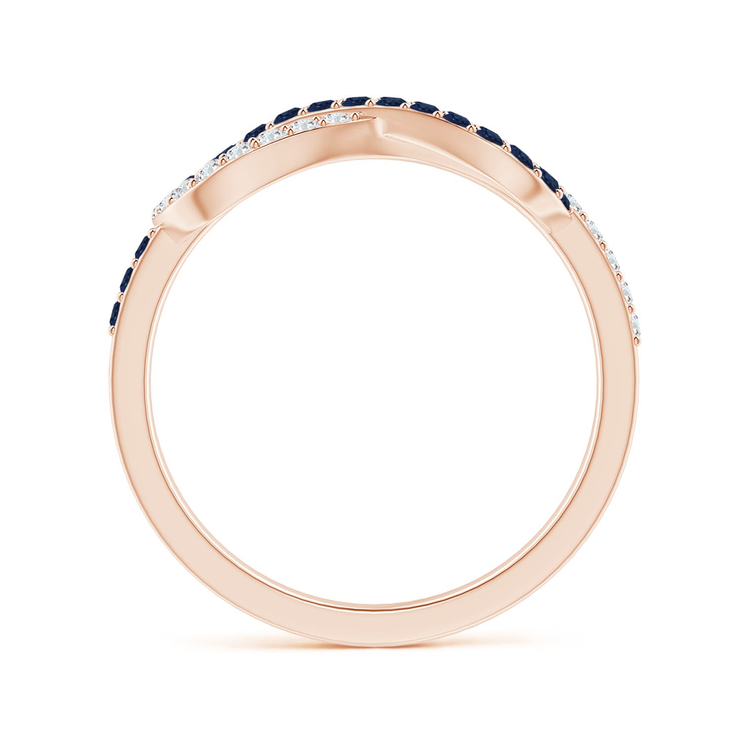 AA - Blue Sapphire / 0.74 CT / 14 KT Rose Gold