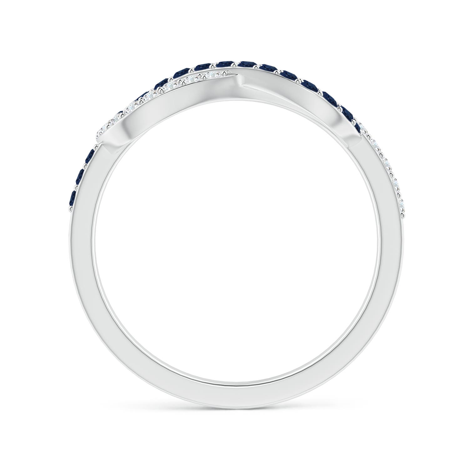 AA - Blue Sapphire / 0.74 CT / 14 KT White Gold