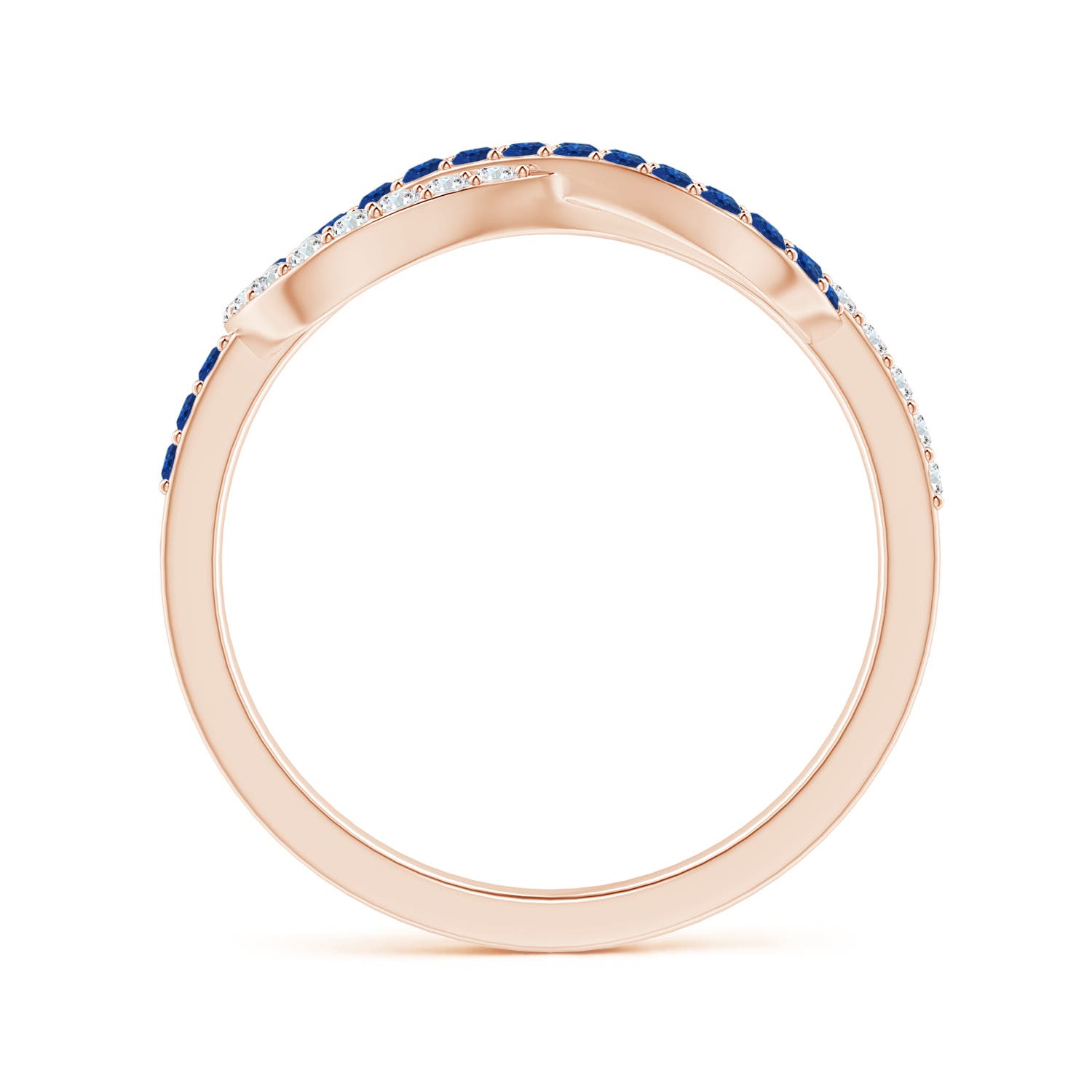 AAA - Blue Sapphire / 0.74 CT / 14 KT Rose Gold