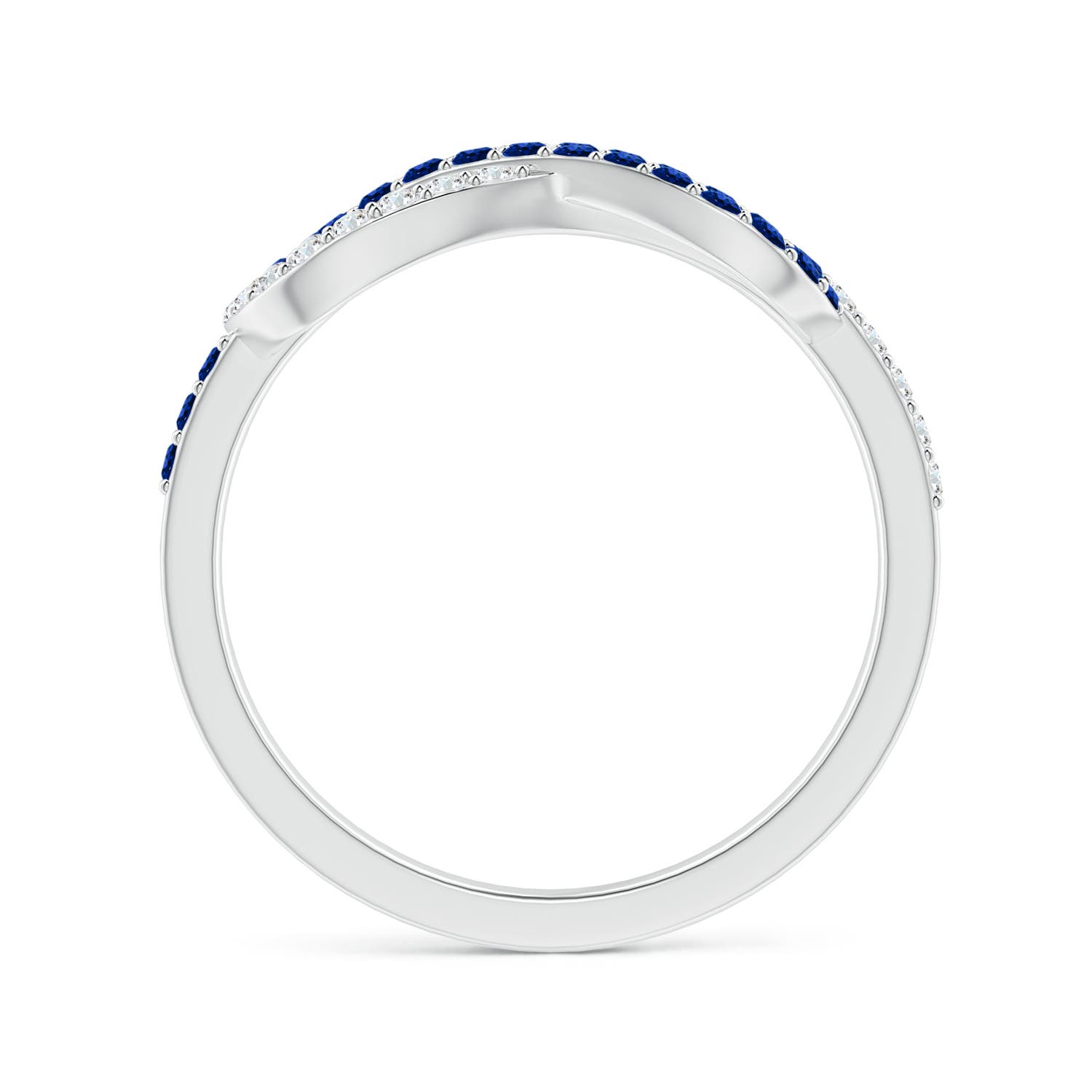 AAAA - Blue Sapphire / 0.74 CT / 14 KT White Gold