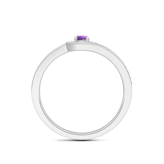 A - Amethyst / 0.36 CT / 14 KT White Gold