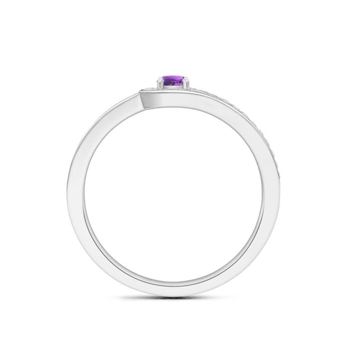 AA - Amethyst / 0.36 CT / 14 KT White Gold