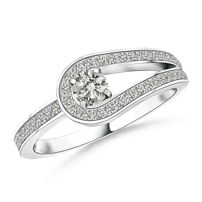 K, I3 / 0.34 CT / 14 KT White Gold