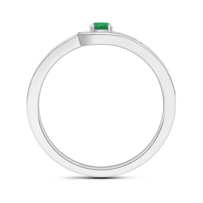 A - Emerald / 0.34 CT / 14 KT White Gold