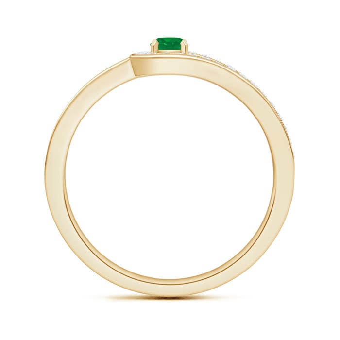 AA - Emerald / 0.34 CT / 14 KT Yellow Gold