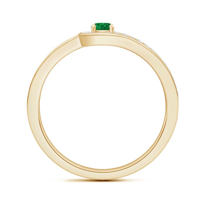 AAA - Emerald / 0.34 CT / 14 KT Yellow Gold