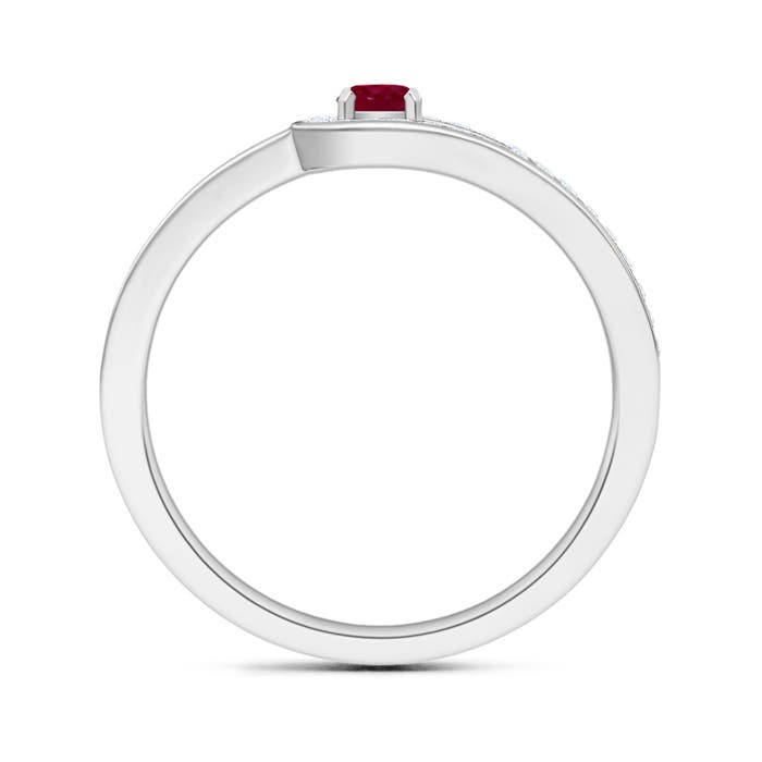 A - Ruby / 0.4 CT / 14 KT White Gold