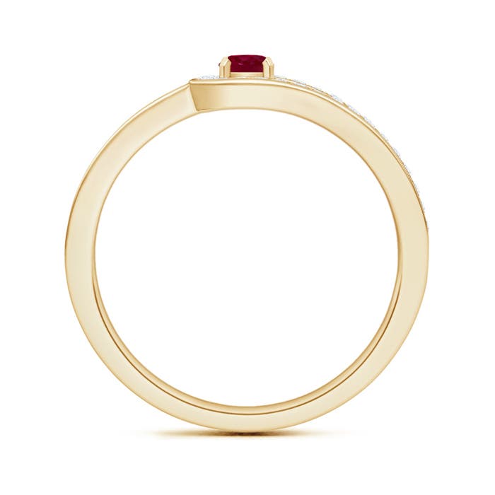 A - Ruby / 0.4 CT / 14 KT Yellow Gold