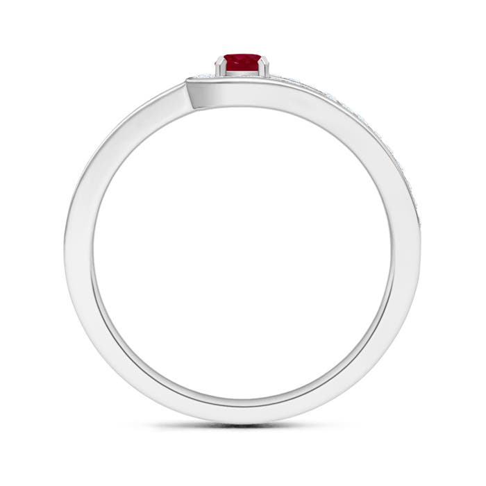 AA - Ruby / 0.4 CT / 14 KT White Gold