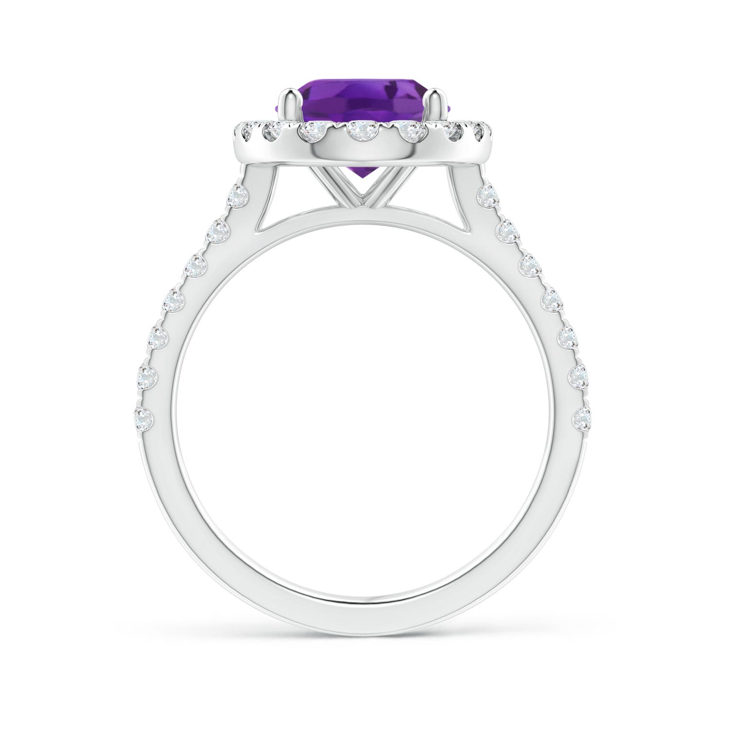 AAA - Amethyst / 2.95 CT / 14 KT White Gold