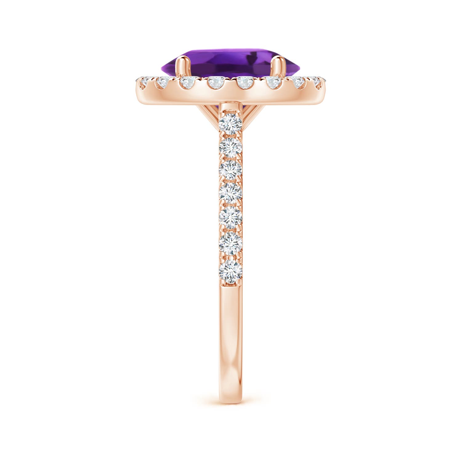 AAAA - Amethyst / 2.95 CT / 14 KT Rose Gold