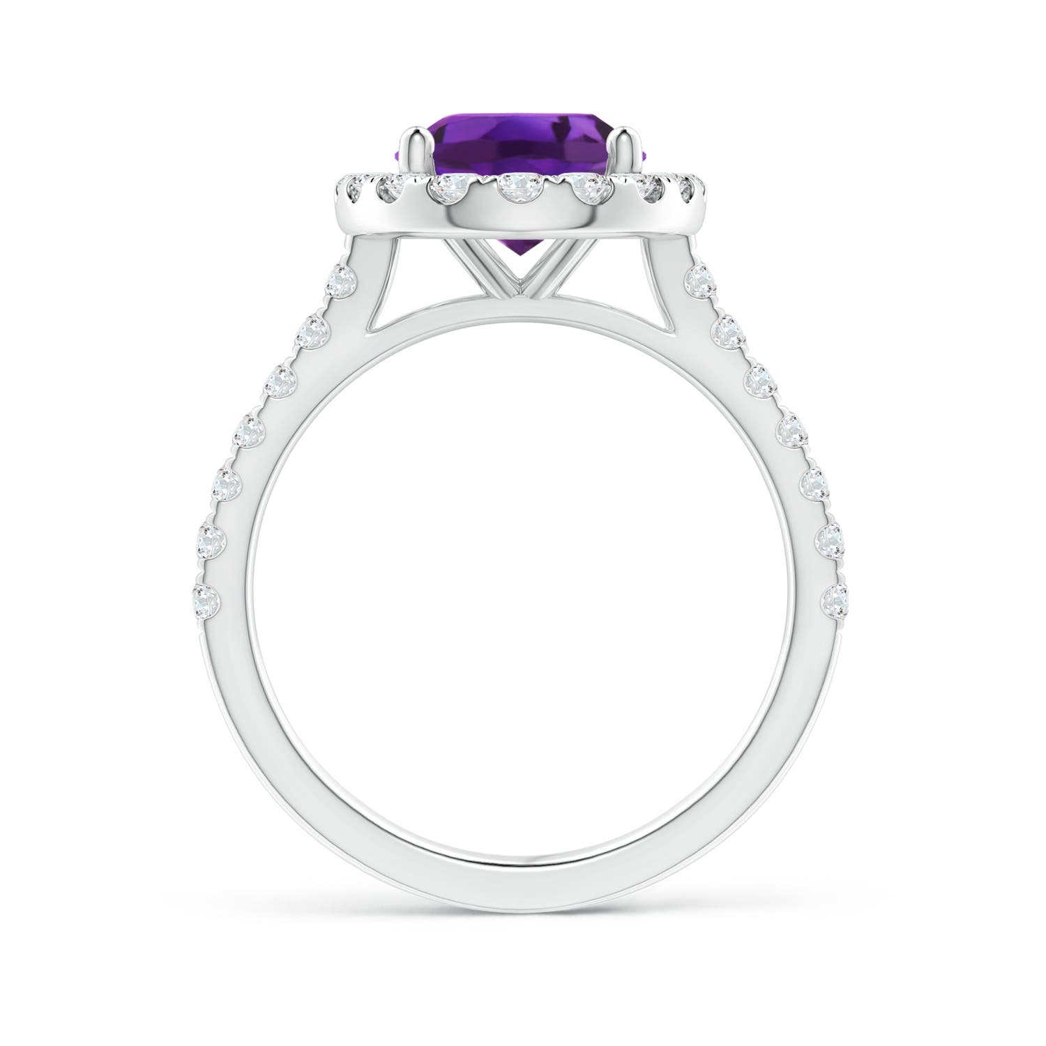 AAAA - Amethyst / 2.95 CT / 14 KT White Gold